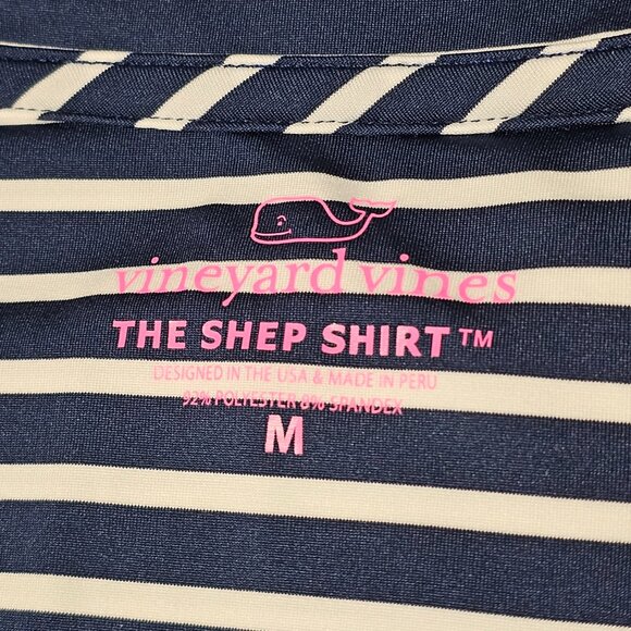 Vineyard Vines Dreamcloth® The Shep Shirt Top Blouse Women Size M Striped - Picture 5 of 14